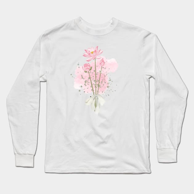 the lotus flower Long Sleeve T-Shirt by mouriss